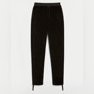 NWT SUZIE KONDI- Unisex Track Pants Velour Black Streetwear Staple Club